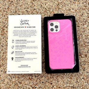 Velvet Caviar iPhone 12 Pro Max Case - “Hot Pink Leopard” NWT